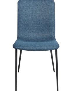 Set di 4 sedie da pranzo GLENDIVE Tessuto Blu scuro