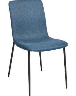 Set di 4 sedie da pranzo GLENDIVE Tessuto Blu scuro