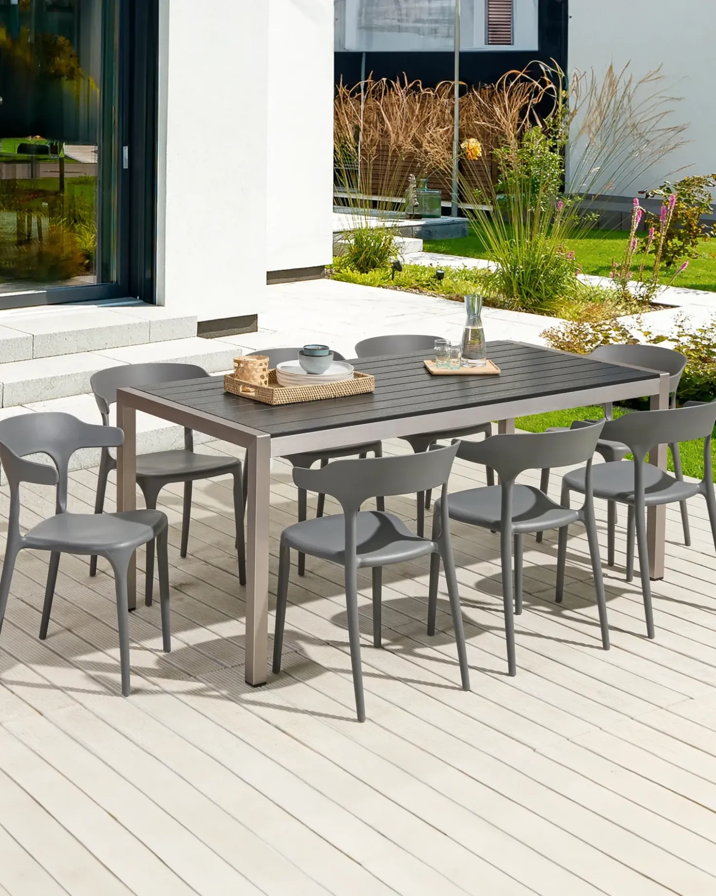 Set di 8 sedie da pranzo GUBBIO Grigio