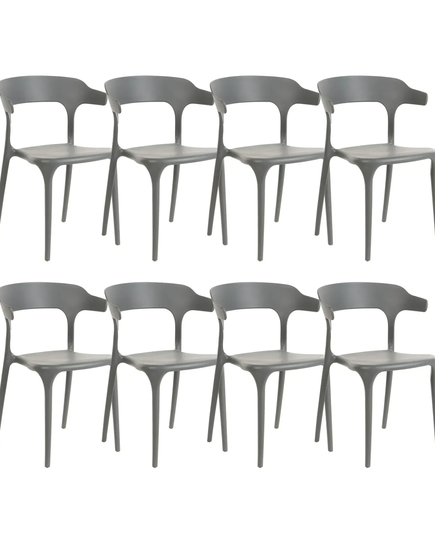 Set di 8 sedie da pranzo GUBBIO Grigio