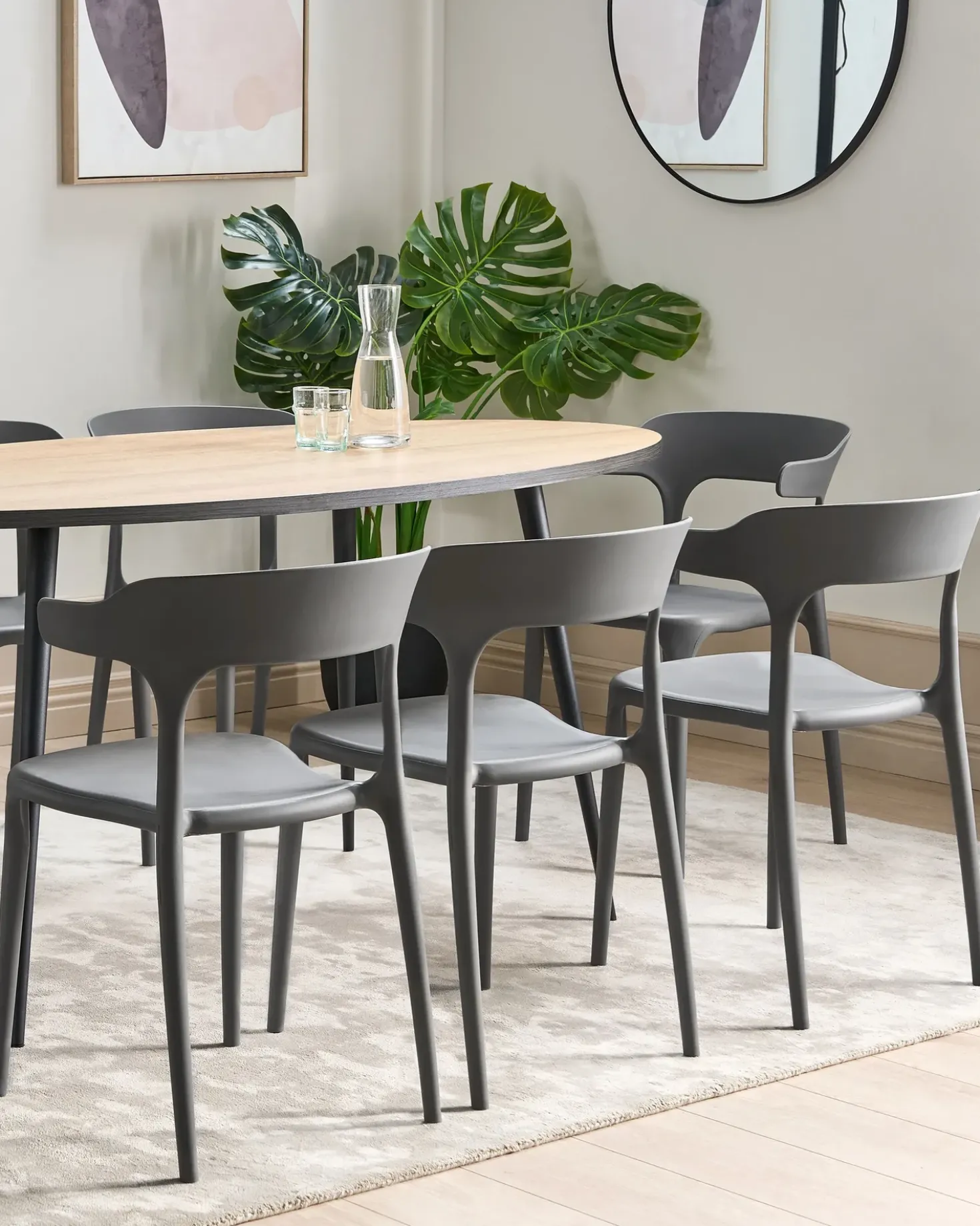 Set di 8 sedie da pranzo GUBBIO Grigio