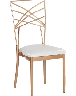Set di 2 sedie da pranzo GIRARD Metallo Oro rosa