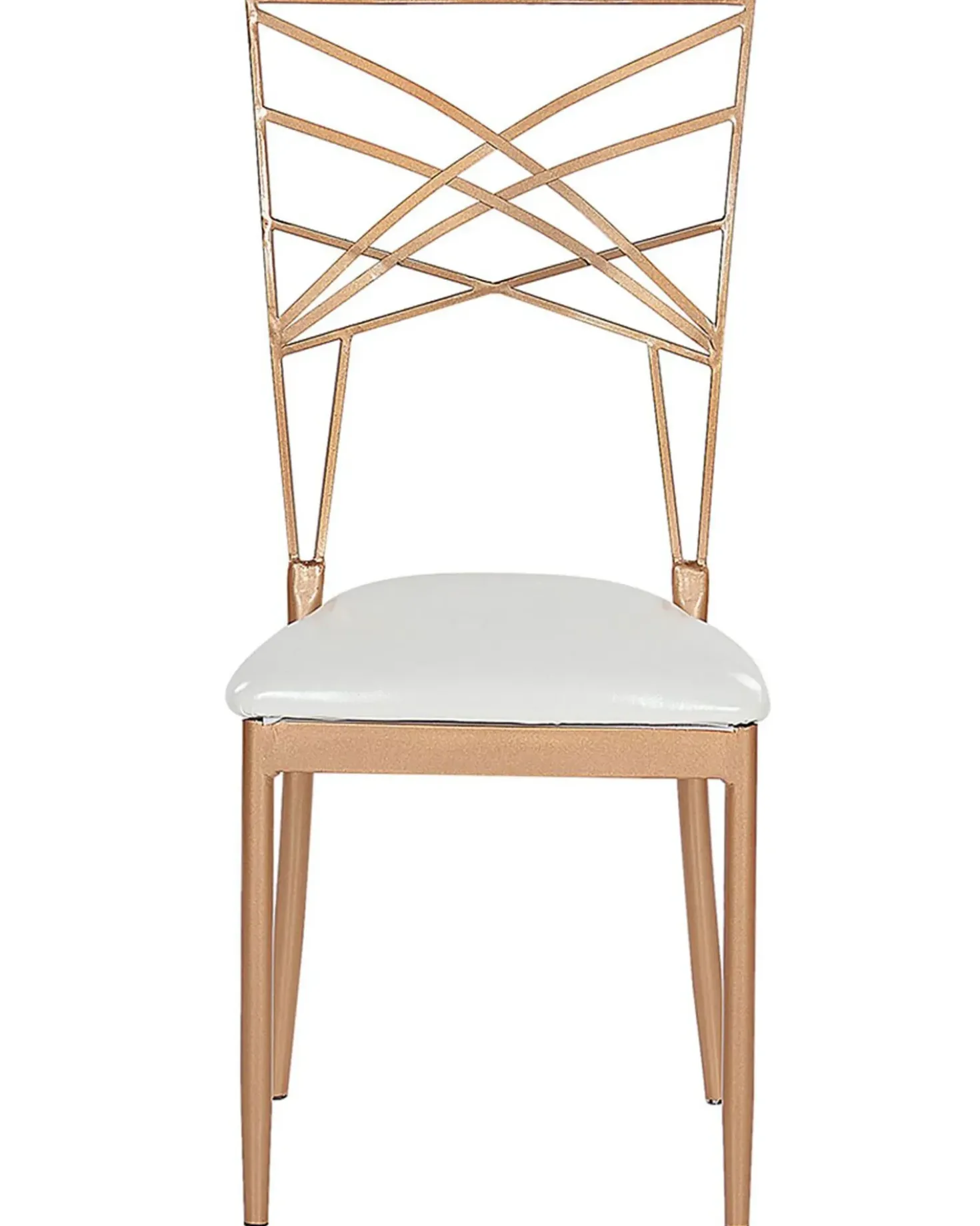 Set di 2 sedie da pranzo GIRARD Metallo Oro rosa