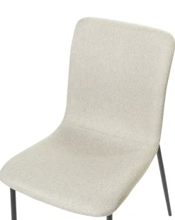 Set di 4 sedie da pranzo GLENDIVE Tessuto Beige chiaro