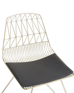 Set di 2 sedie da pranzo HARLAN Metallo Oro