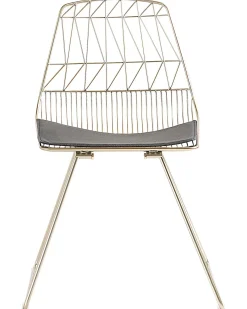 Set di 2 sedie da pranzo HARLAN Metallo Oro