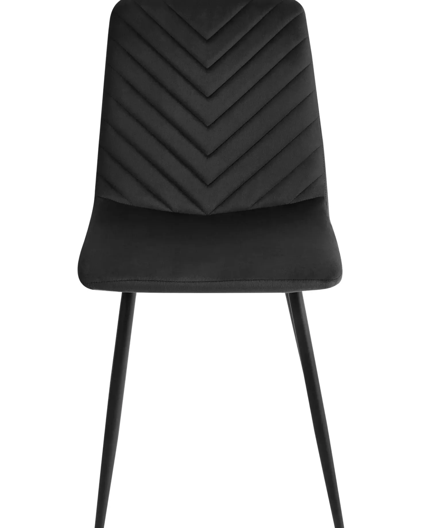 Set di 4 sedie da pranzo HAVRE Velluto Nero