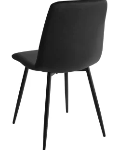 Set di 4 sedie da pranzo HAVRE Velluto Nero