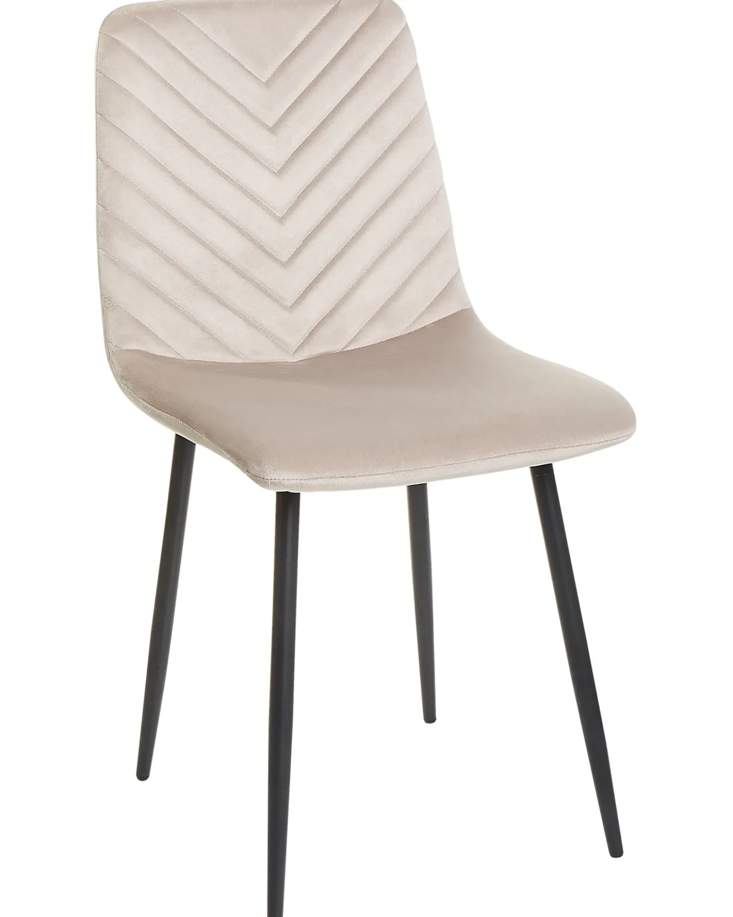 Set di 4 sedie da pranzo HAVRE Velluto Beige