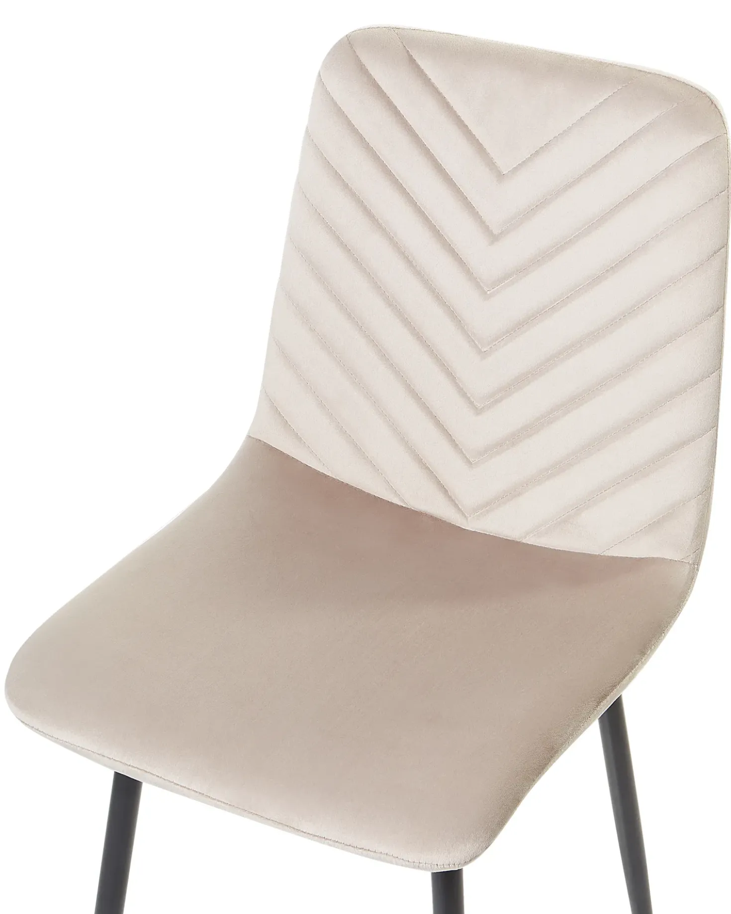 Set di 4 sedie da pranzo HAVRE Velluto Beige