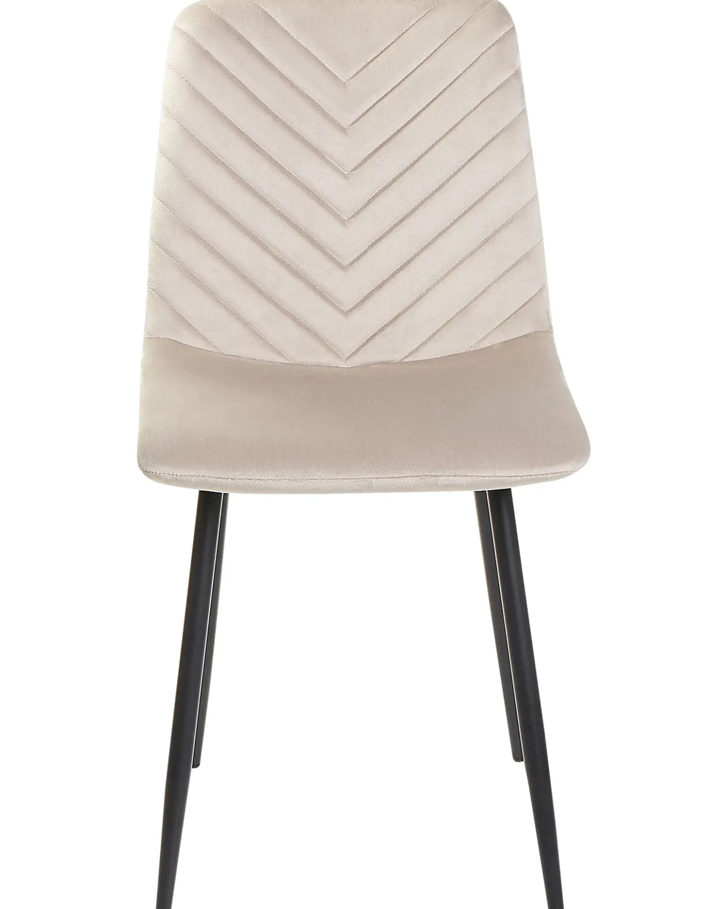 Set di 4 sedie da pranzo HAVRE Velluto Beige