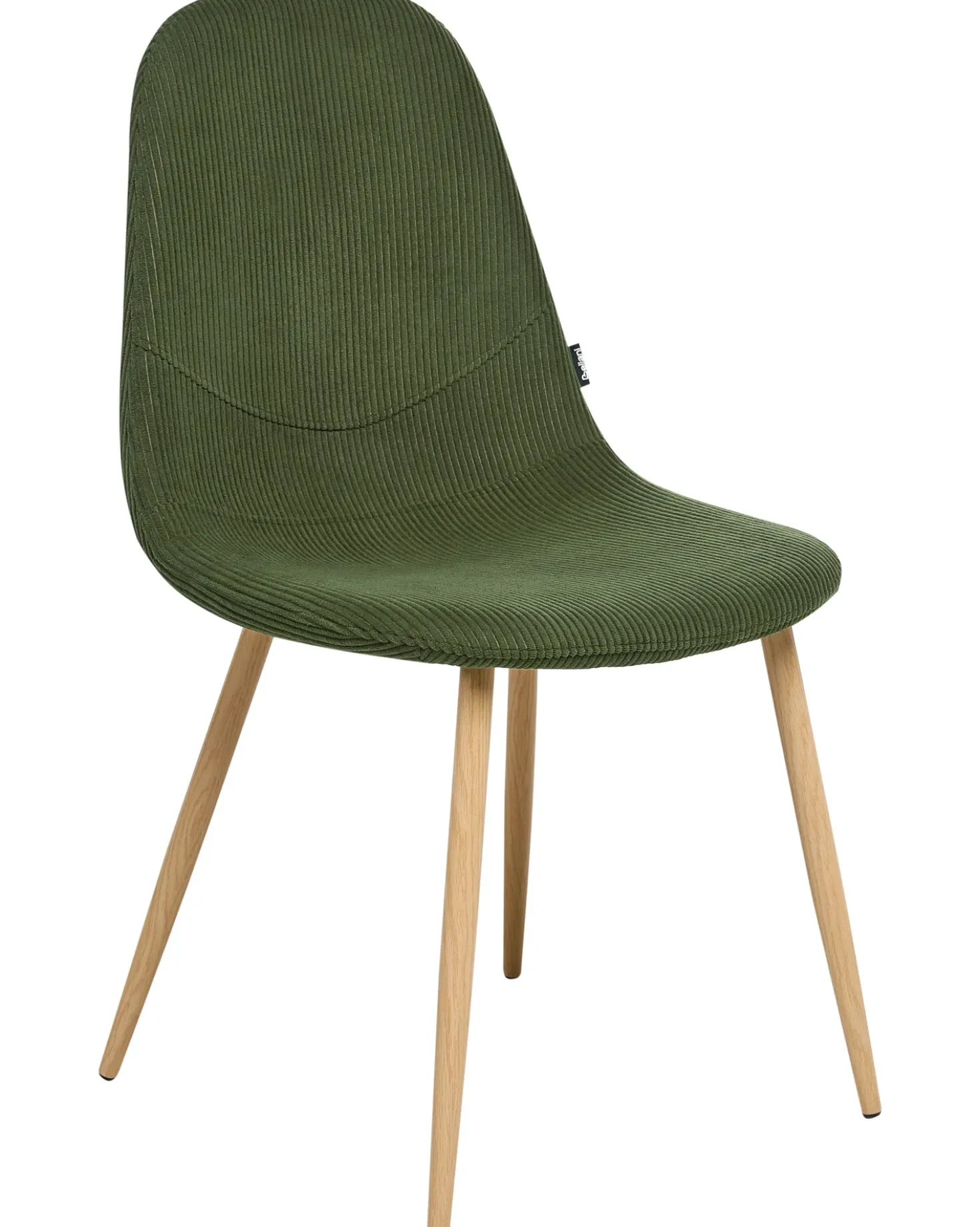 Set di 2 sedie da pranzo HILDEN Velluto a coste Verde