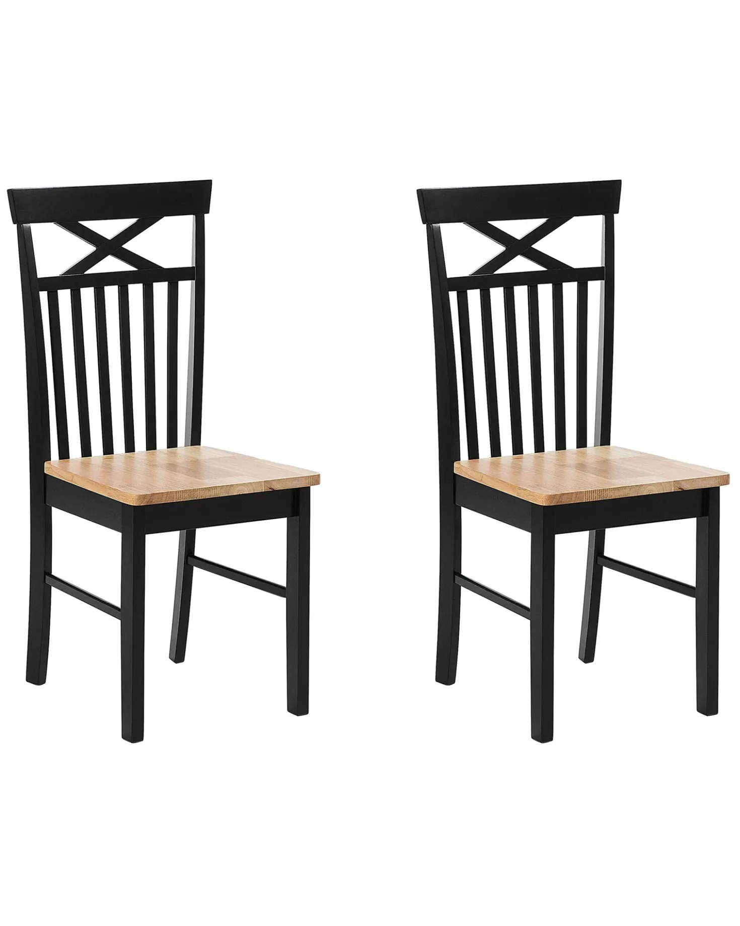 Set di 2 sedie da pranzo HOUSTON Legno Nero