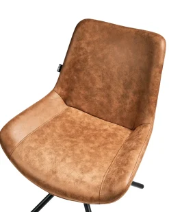 Set di 2 sedie da pranzo HAILEY Scamosciato sintetico Marrone dorato