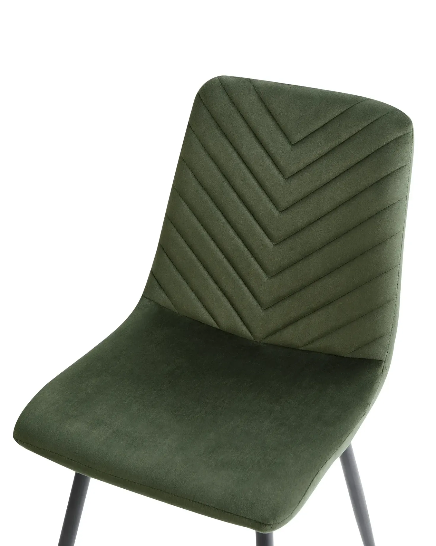 Set di 4 sedie da pranzo HAVRE Velluto Verde oliva