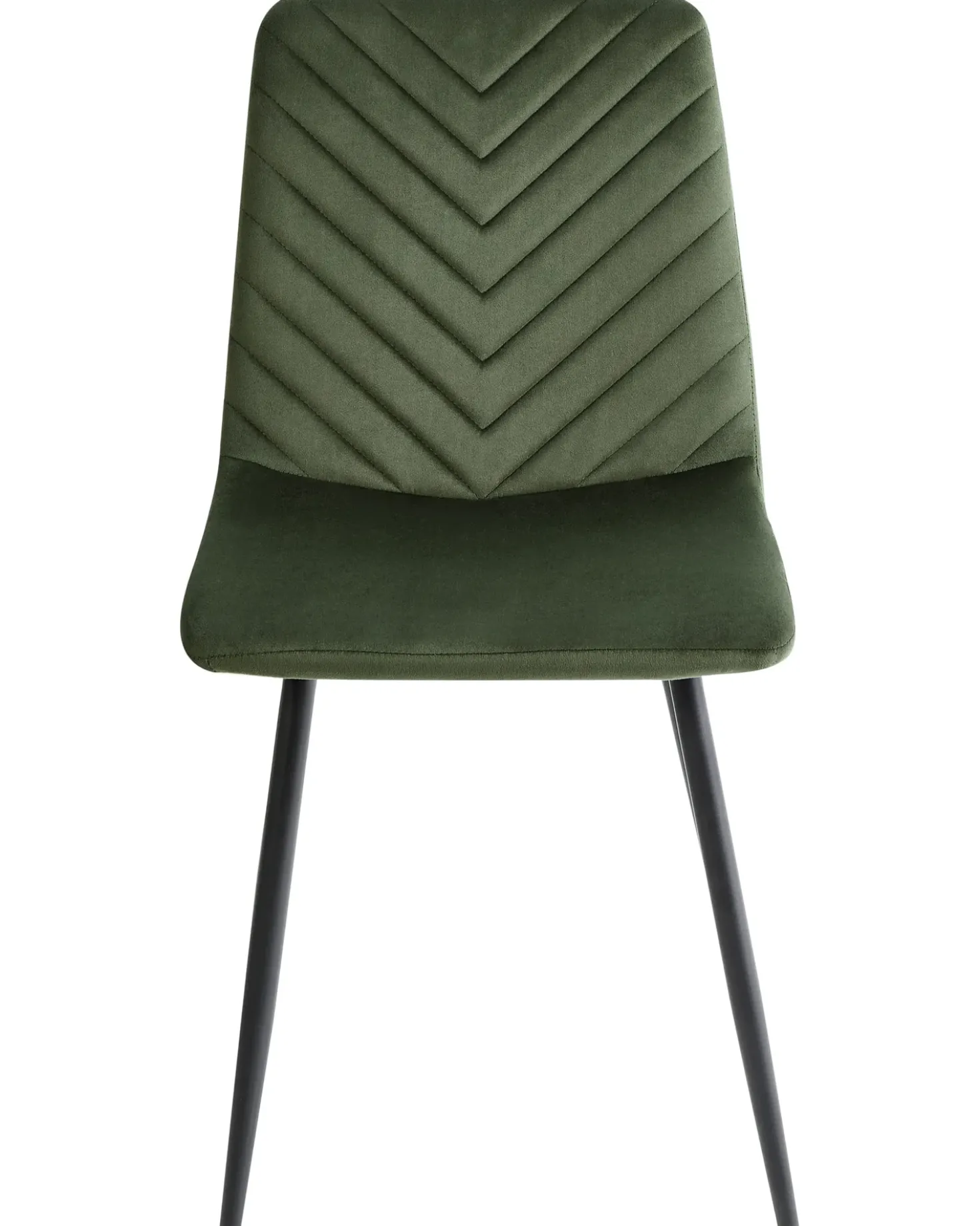 Set di 4 sedie da pranzo HAVRE Velluto Verde oliva