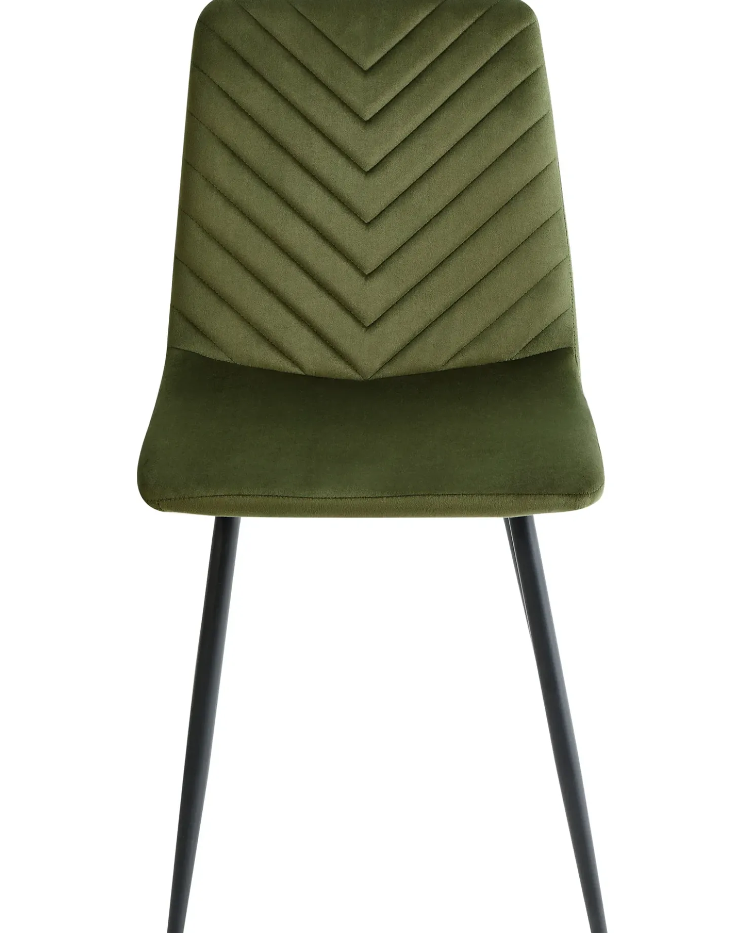 Set di 4 sedie da pranzo HAVRE Velluto Verde oliva