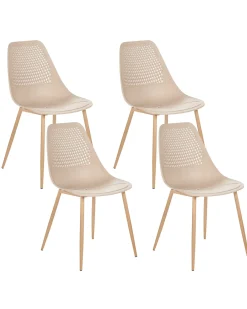 Set di 4 sedie da pranzo HAZELTON Beige