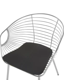 Set di 2 sedie da pranzo HOBACK Metallo Argento