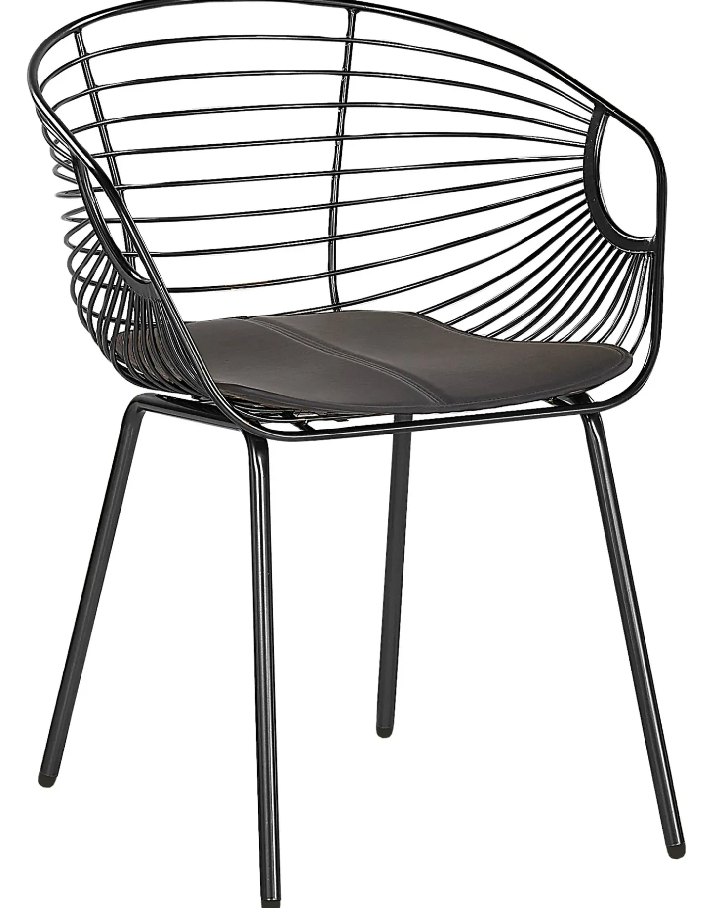Set di 2 sedie da pranzo HOBACK Metallo Nero