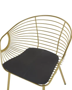 Set di 2 sedie da pranzo HOBACK Metallo Oro