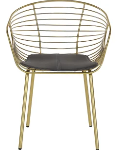 Set di 2 sedie da pranzo HOBACK Metallo Oro