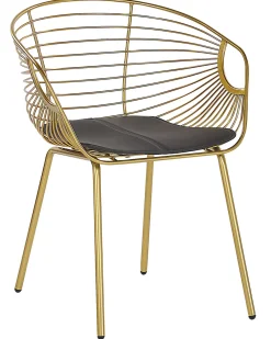 Set di 2 sedie da pranzo HOBACK Metallo Oro