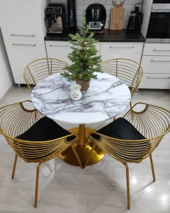 Set di 2 sedie da pranzo HOBACK Metallo Oro