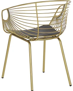 Set di 2 sedie da pranzo HOBACK Metallo Oro