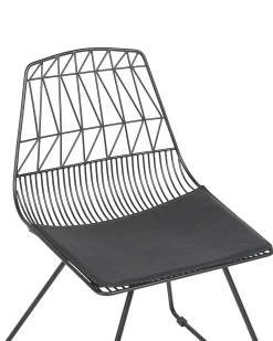 Set di 2 sedie da pranzo HARLAN Metallo Nero