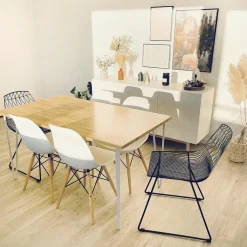 Set di 2 sedie da pranzo HARLAN Metallo Nero