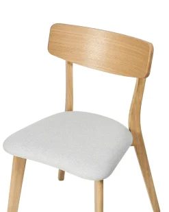 Set di 2 sedie da pranzo HOPE Legno Marrone chiaro/Grigio