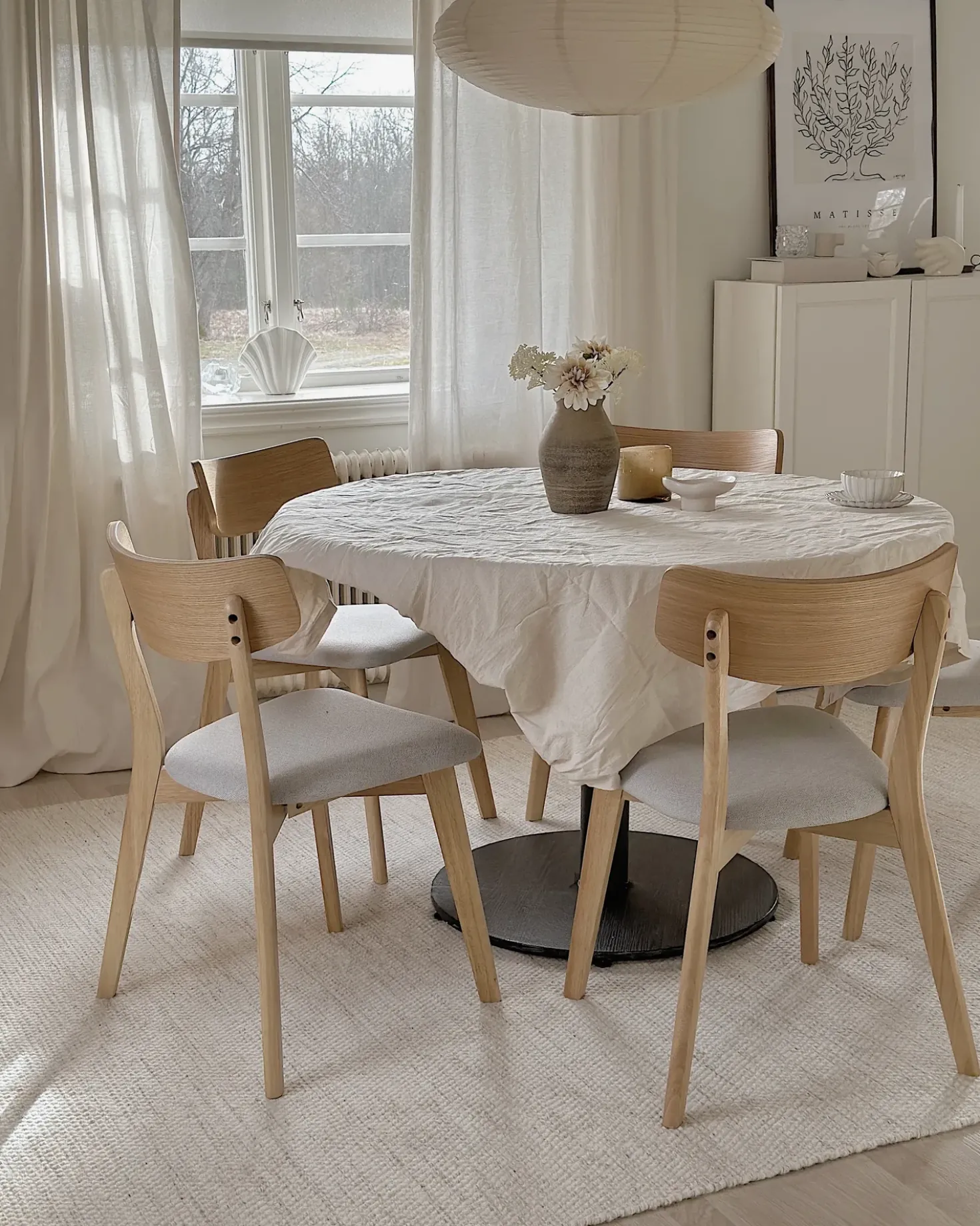 Set di 2 sedie da pranzo HOPE Legno Marrone chiaro/Grigio
