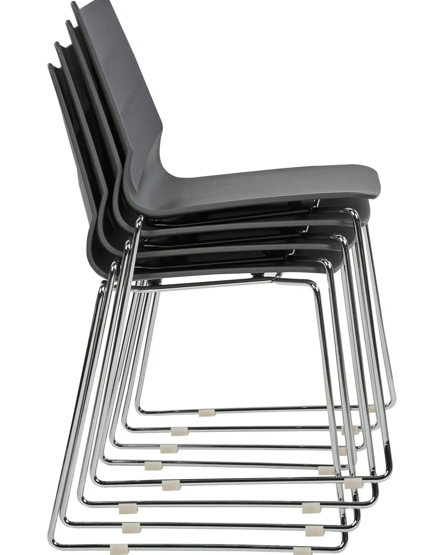 Set di 4 sedie da pranzo HARTLEY Grigio scuro