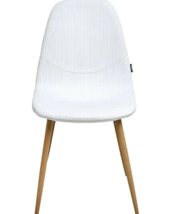 Set di 2 sedie da pranzo HILDEN Velluto a coste Bianco