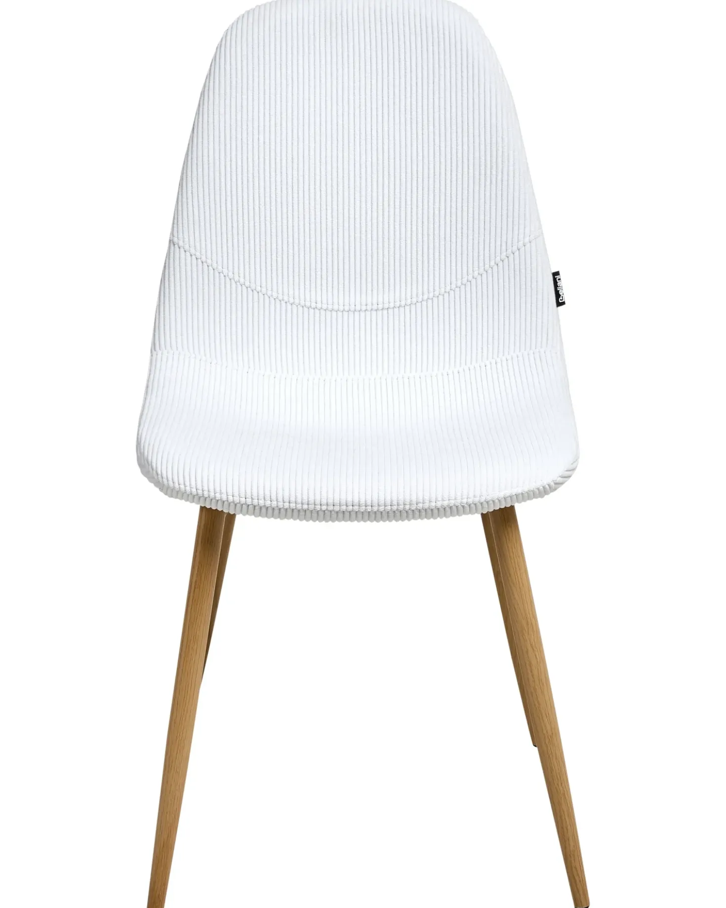 Set di 2 sedie da pranzo HILDEN Velluto a coste Bianco