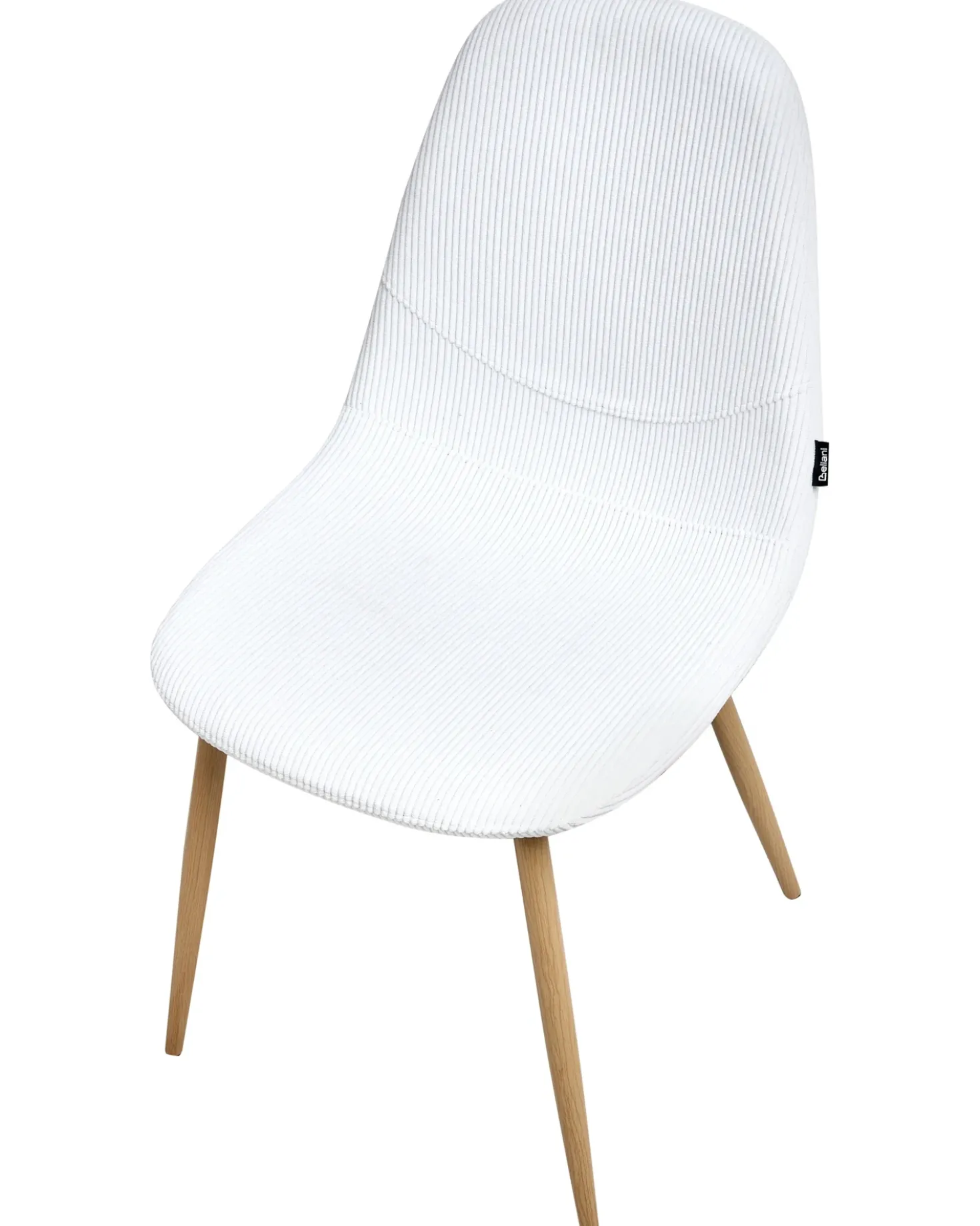 Set di 2 sedie da pranzo HILDEN Velluto a coste Bianco
