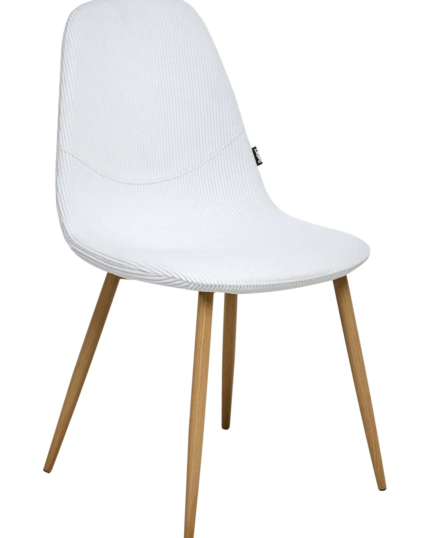 Set di 2 sedie da pranzo HILDEN Velluto a coste Bianco