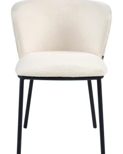 Set di 2 sedie da pranzo HOSKIN Bouclé Bianco sporco