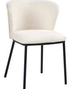 Set di 2 sedie da pranzo HOSKIN Bouclé Bianco sporco
