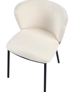 Set di 2 sedie da pranzo HOSKIN Bouclé Bianco sporco