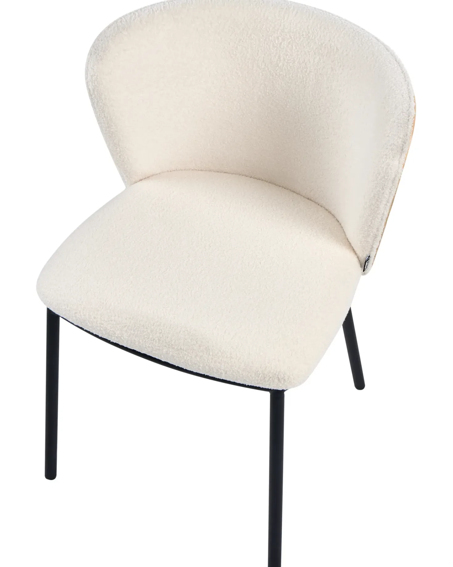 Set di 2 sedie da pranzo HOSKIN Bouclé Bianco sporco