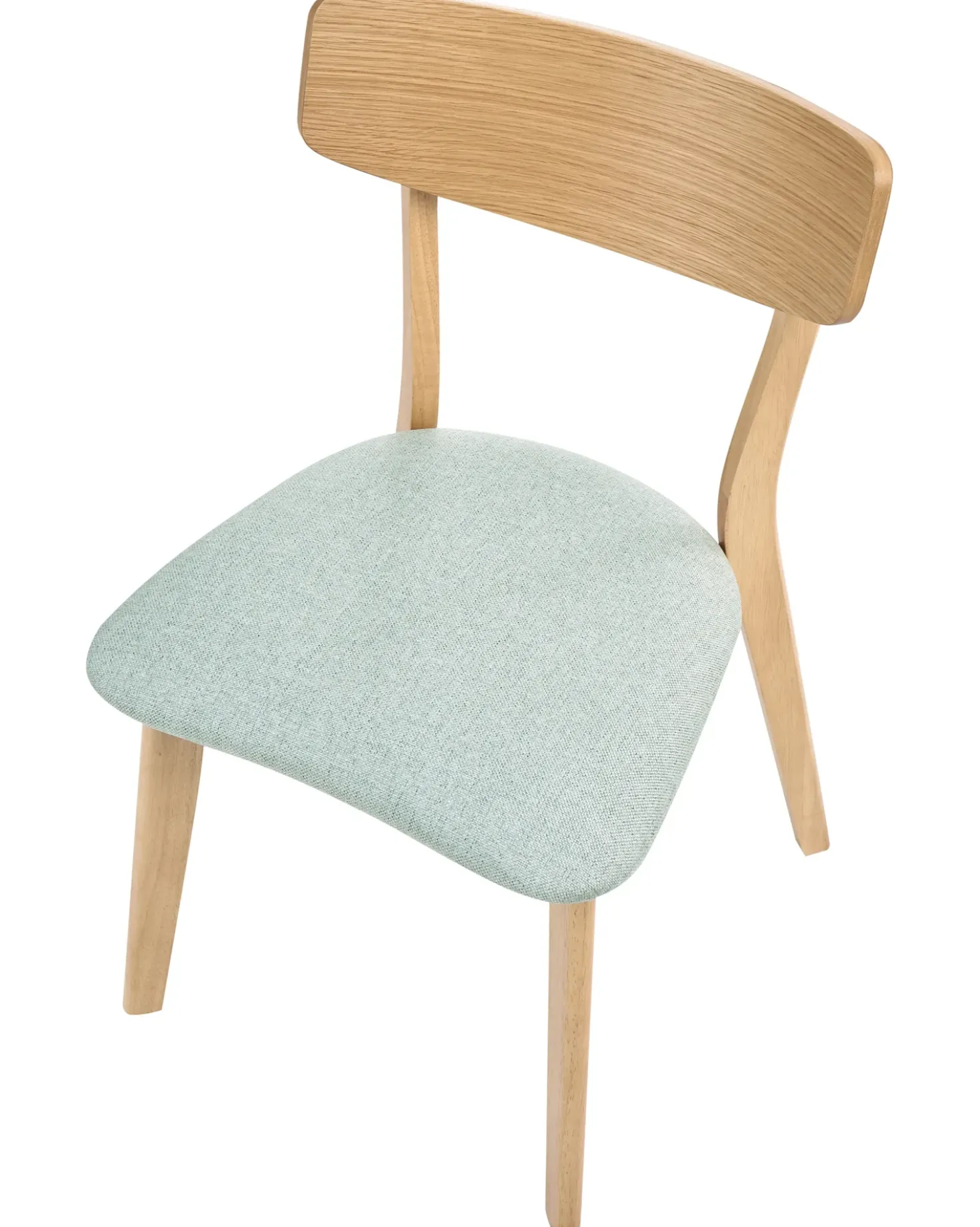 Set di 2 sedie da pranzo HOPE Legno Marrone chiaro/Verde menta
