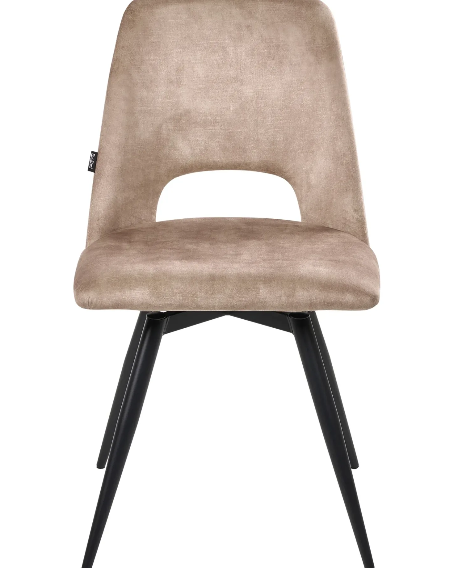 Set di 2 sedie da pranzo HALLETT Velluto Beige