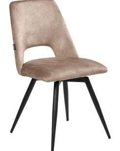 Set di 2 sedie da pranzo HALLETT Velluto Beige