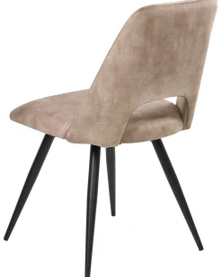 Set di 2 sedie da pranzo HALLETT Velluto Beige