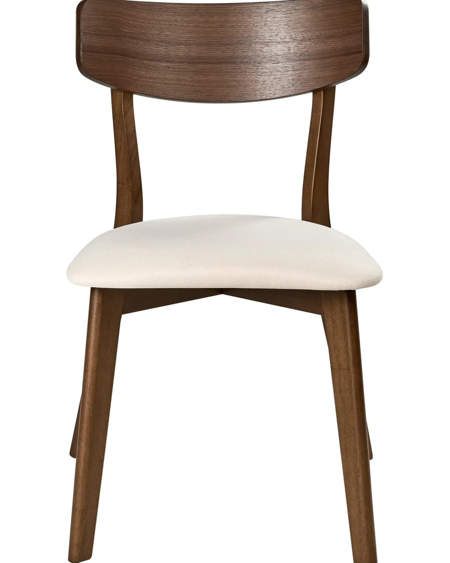Set di 2 sedie da pranzo HOPE Legno Marrone scuro/Bianco sporco