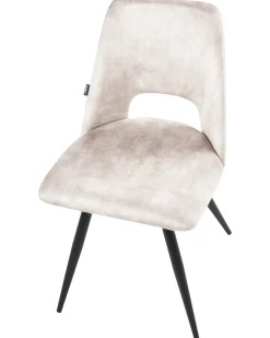 Set di 2 sedie da pranzo HALLETT Velluto Beige chiaro