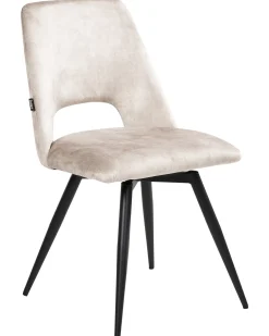 Set di 2 sedie da pranzo HALLETT Velluto Beige chiaro