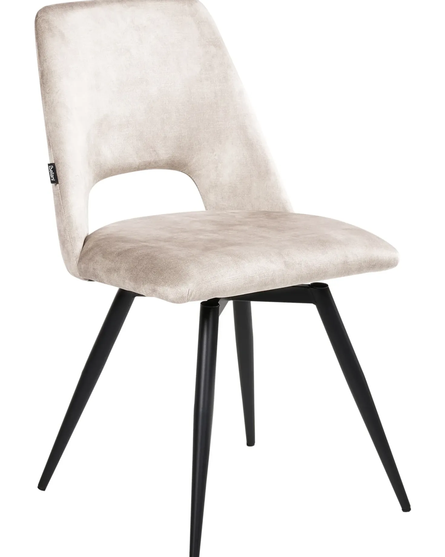 Set di 2 sedie da pranzo HALLETT Velluto Beige chiaro